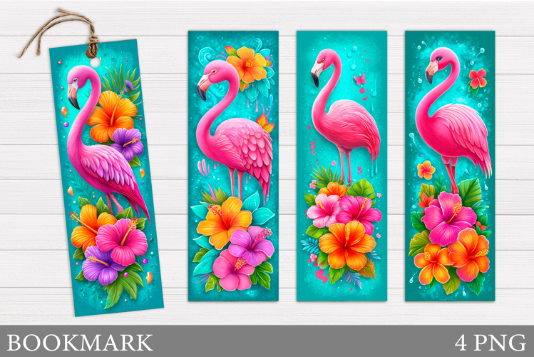 Flamingo Bookmark Design. Summer Bookmark Printable