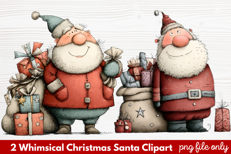 Cute Santa Clipart Image 11