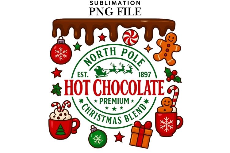 North pole Christmas png design for T-shirts