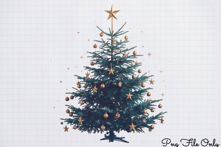 Winter Christmas Tree Sublimation PNG