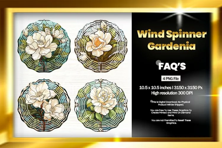 Gardenia Wind Spinner Sublimation - 04 Variations