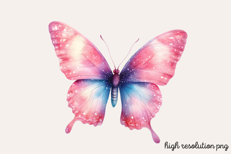 Pink Butterfly Clipart Image 7