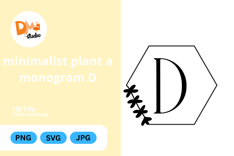 Minimalist Plant Monogram
