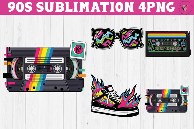 Retro vibe 1990s clipart | Graffiti and Neon PNG