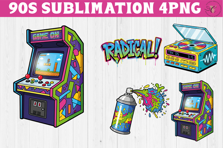 Retro vibe 1990s clipart | Graffiti and Neon PNG