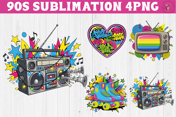 Retro vibe 1990s clipart | Graffiti and Neon PNG
