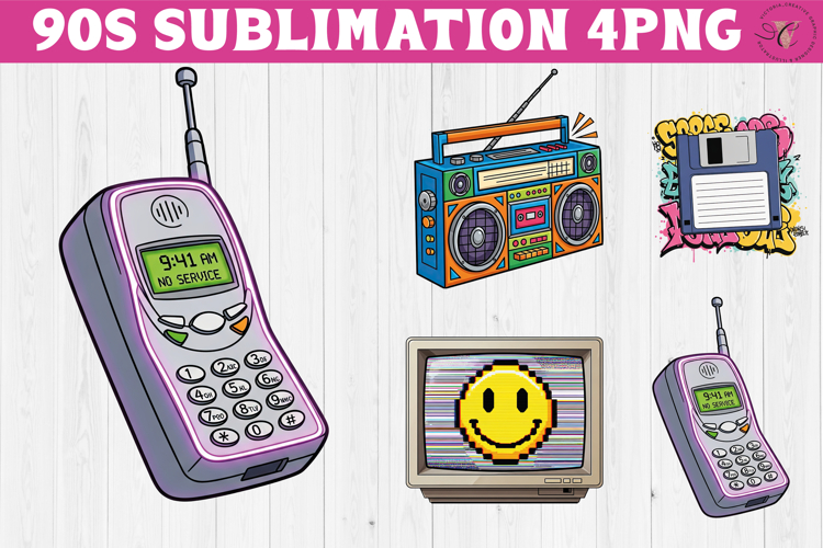 Retro vibe 1990s clipart | Graffiti and Neon PNG