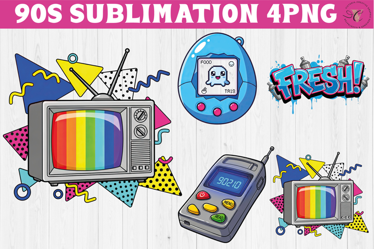 Retro vibe 1990s clipart | Graffiti and Neon PNG
