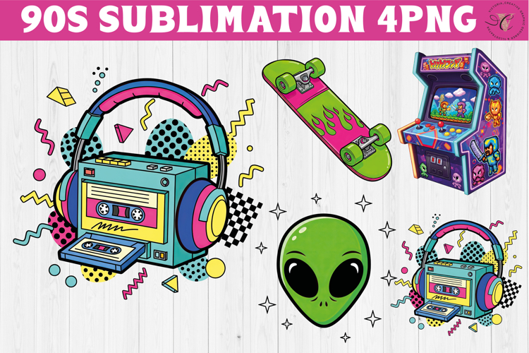 Retro vibe 1990s clipart | Graffiti and Neon PNG