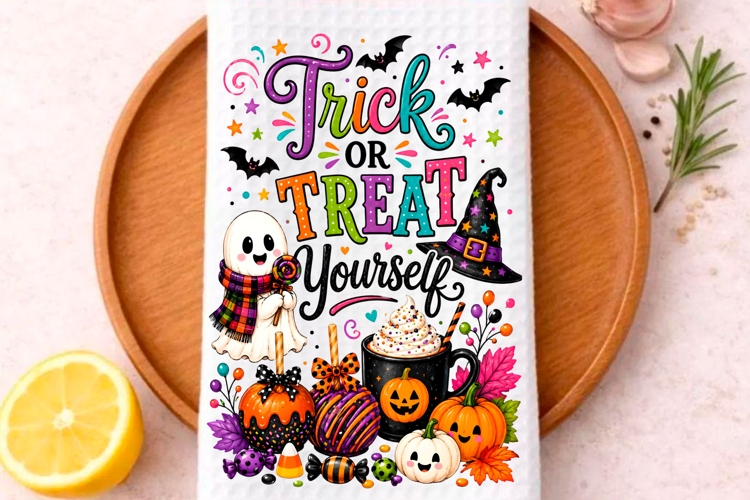 Halloween Kitchen Towel PNG, Funny Halloween PNG,