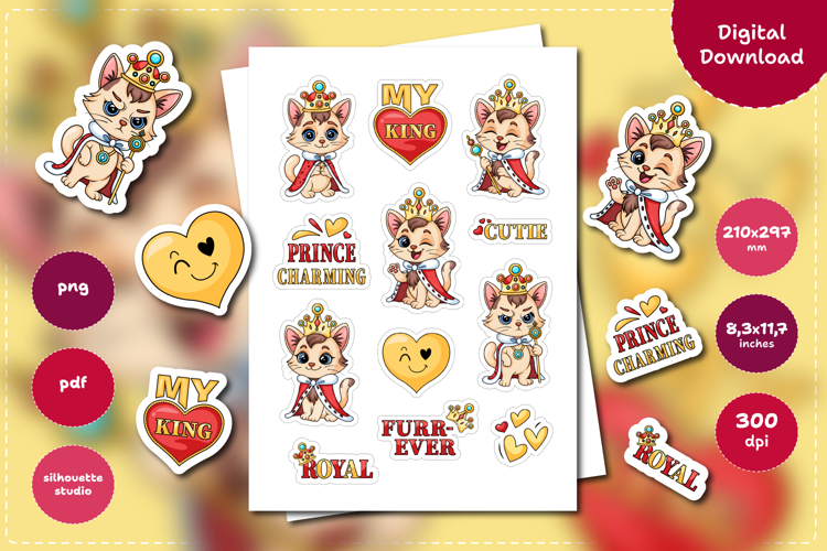 Royal stickers set