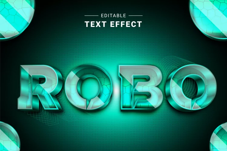 Editable Text Effect for Illustrator. Vector Graphic styles
