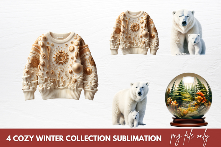 Cozy Winter Sublimation Clipart, watercolor cozy winter