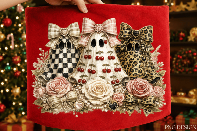 Coquette Ghost Trio PNG Design coquette ghost png, ghost