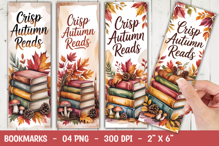 Autumn Reads Bookmark Sublimation example image 1