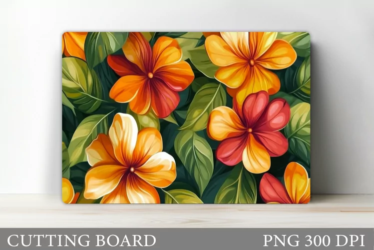Flowers Cutting Board. Floral Cutting Board Design