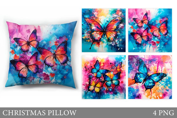Butterfly Pillow Sublimation. Butterfly Sublimation example image 1