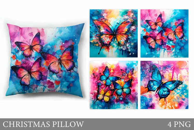 Butterfly Pillow Sublimation. Butterfly Sublimation