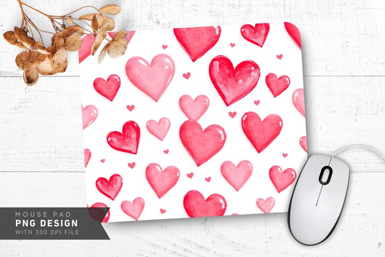 Heart Patterns Galore Mouse Pad PNG Design