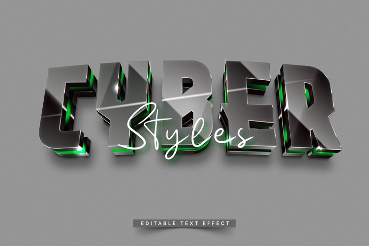 Editable Text Effect for Illustrator. Vector Graphic styles example image 1