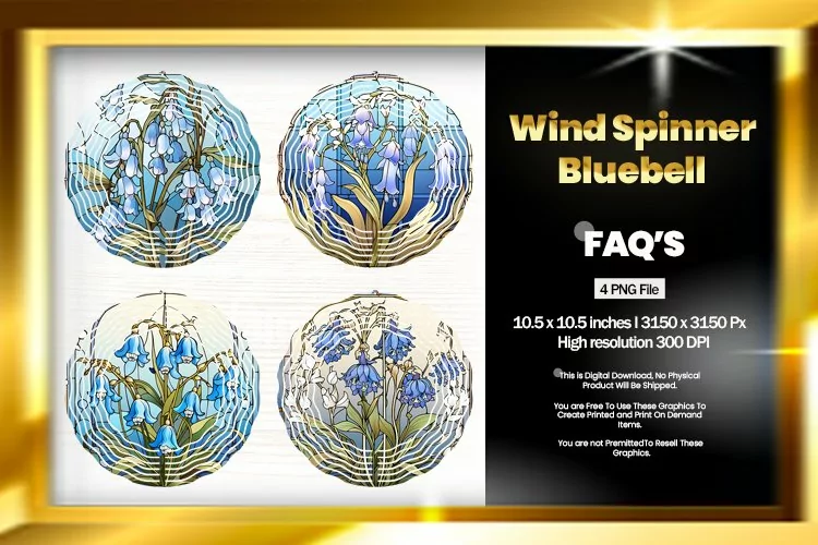 Bluebell Wind Spinner Sublimation - 04 Variations