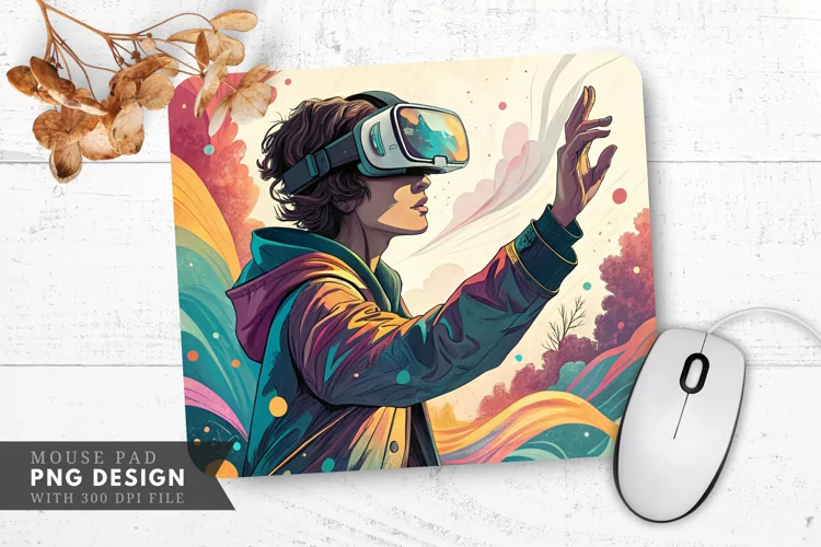 Virtual Reality Experience Hand Reaching Mouse Pad PNG