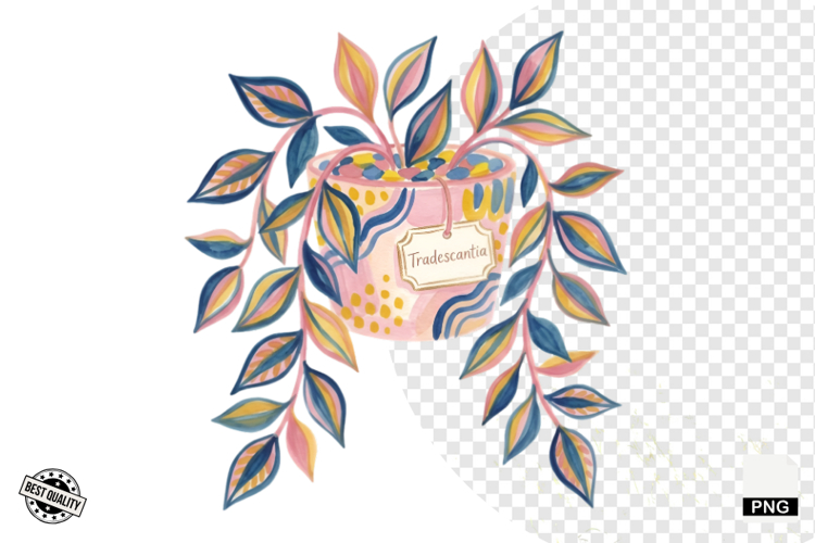Charm Summer Houseplant Clipart example image 1