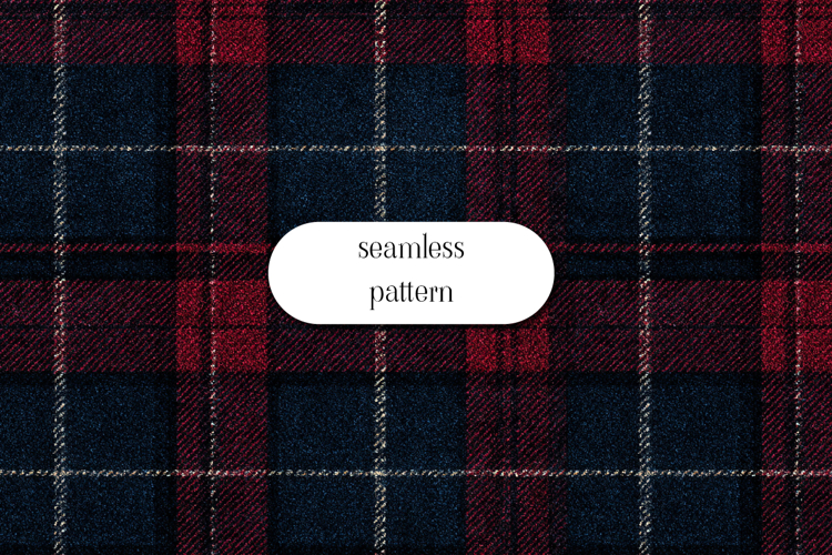 Classic Red and Navy Blue Checkered Plaid Seamless Pattern