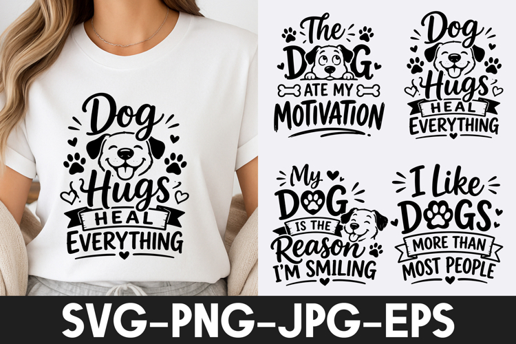 Funny Dog Quotes T Shirt Design SVG PNG