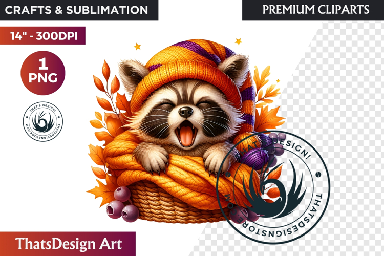 Autumn Cute animal in a bucket clipart Pumpkin thanksgiving
