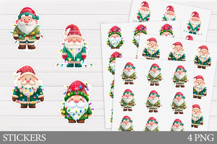 Christmas Gnome Sticker. Christmas Sticker Printable example image 1