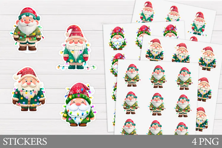 Christmas Gnome Sticker. Christmas Sticker Printable