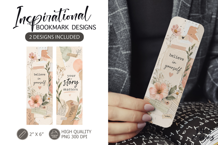 Soft Floral Bookmarks Inspirational Quote aesthetic bookmark