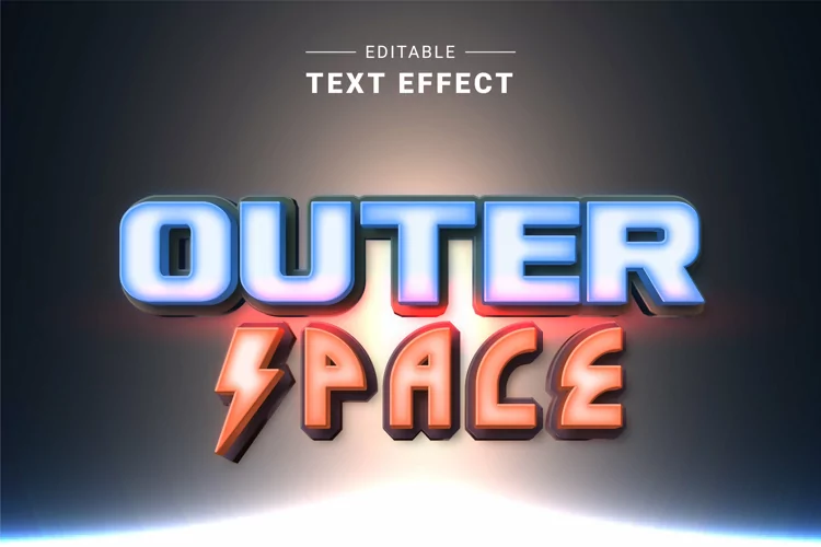 Editable Text Effect for Illustrator. Vector Graphic styles