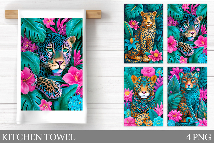Leopard Kitchen Towel Design. Leopard Sublimation