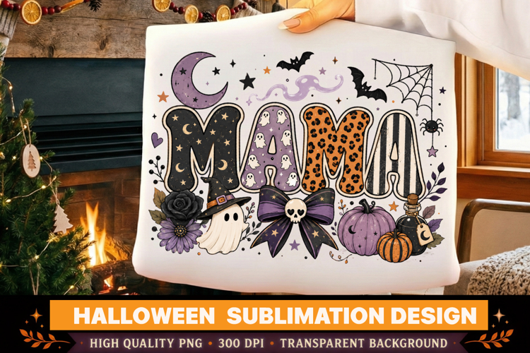 Halloween | MAMA PNG| Halloween MAMA Sublimation png
