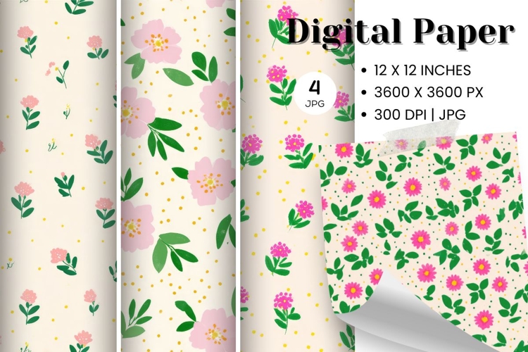 Flower Pattern Background Wallpaper Digital Paper_10