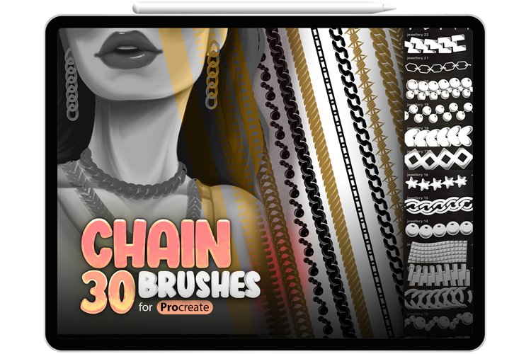 30 Procreate Jewelry Brushes