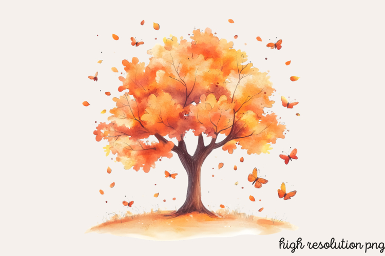 Pastel Spring Trees Clipart PNG