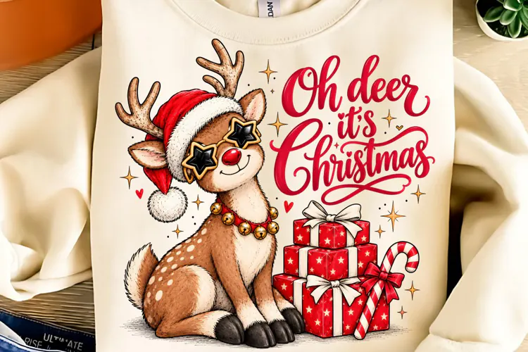 Oh Deer It’s Christmas PNG, Oh Deer It’s Christmas PNG