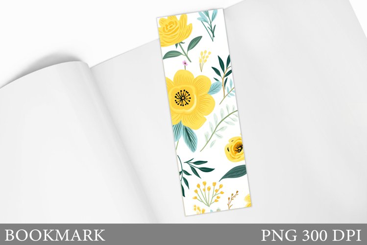 Floral Bookmark Design. Flowers Bookmark Sublimation