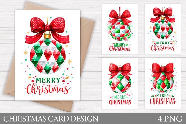 Merry Christmas Card Design. Christmas Card Printable example image 1