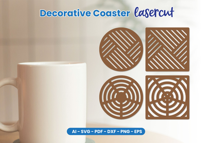 Wooden Decorative Coaster Lasercut