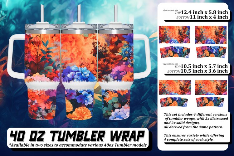 Meadow Bloom Sublimation 40oz Tumbler