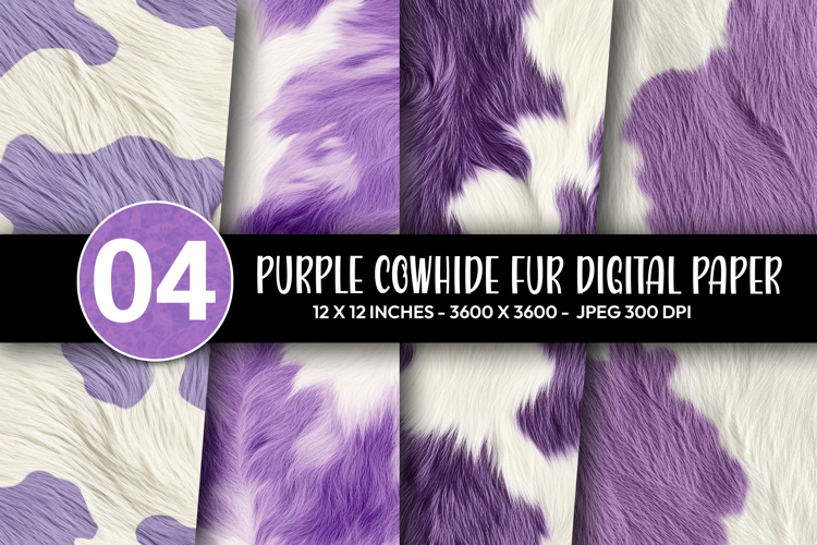 Purple Cowhide Fur Digital Paper