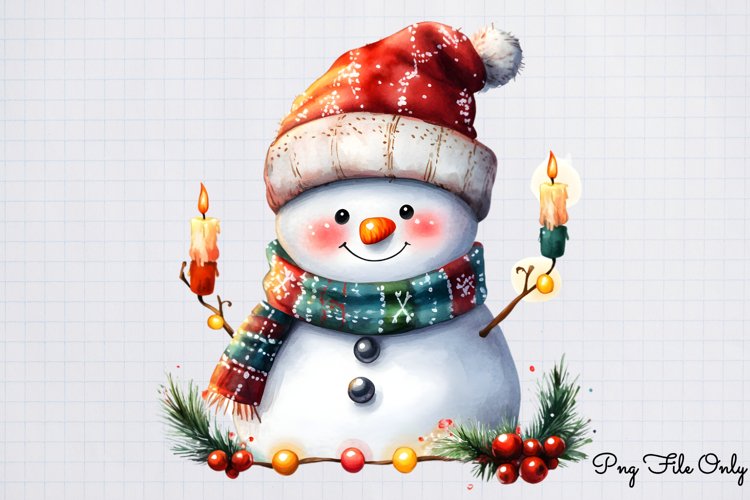 Funny Christmas Snowman Clipart PNG
