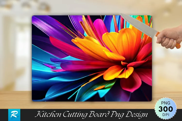 Color Splash Series Cutting Board sublimation Design