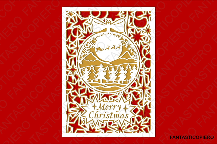 Merry Christmas SVG PNG, Greeting Card SVG for Cut Machines