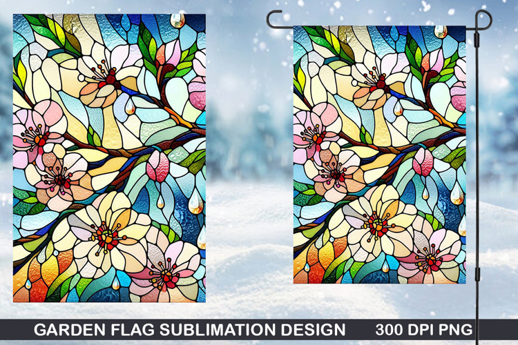 Flowers Garden Flag Sublimation| Flower Garden Flag PNG