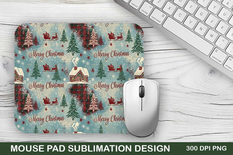 Merry Christmas Mouse Pad Sublimation - Christmas Design